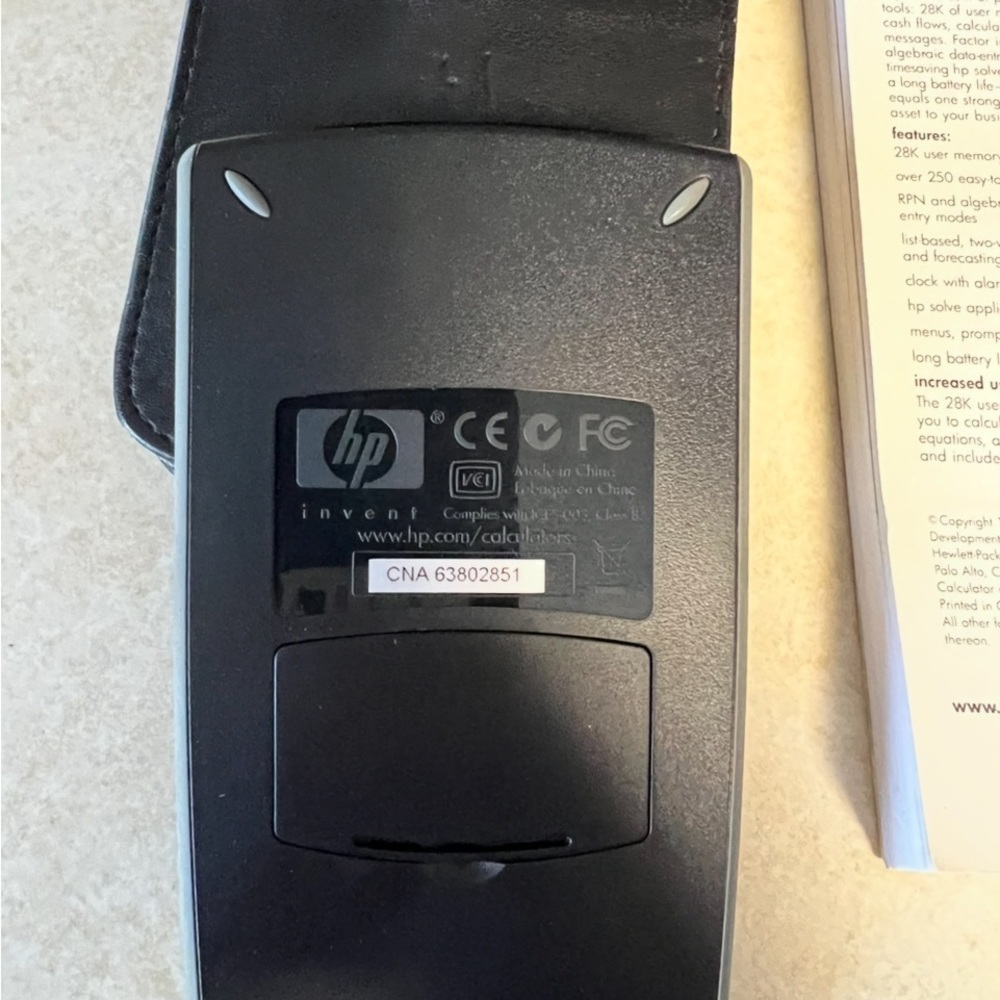 HP 17bII+ Financial Calculator with Case & User Guide - Picture 4 of 9